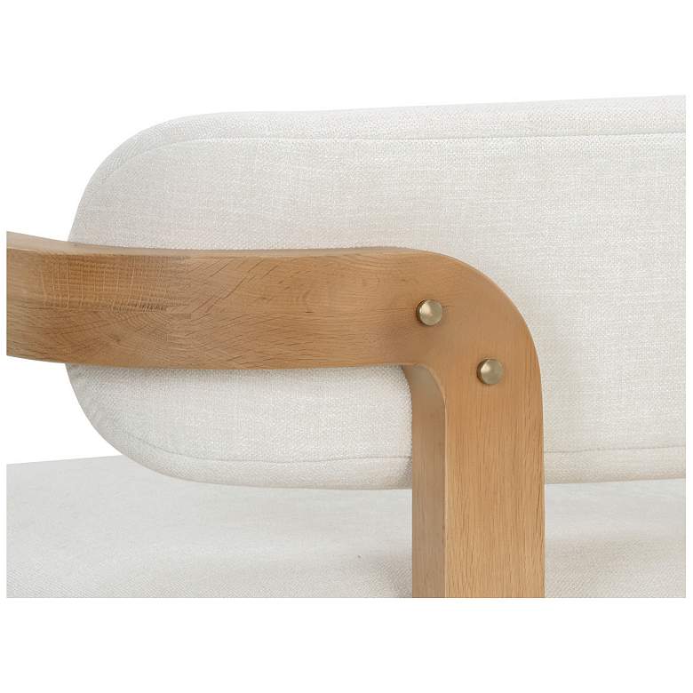 Image 7 Sunpan Madrone Lounge Chair Rustic Oak Heather Ivory Tweed more views