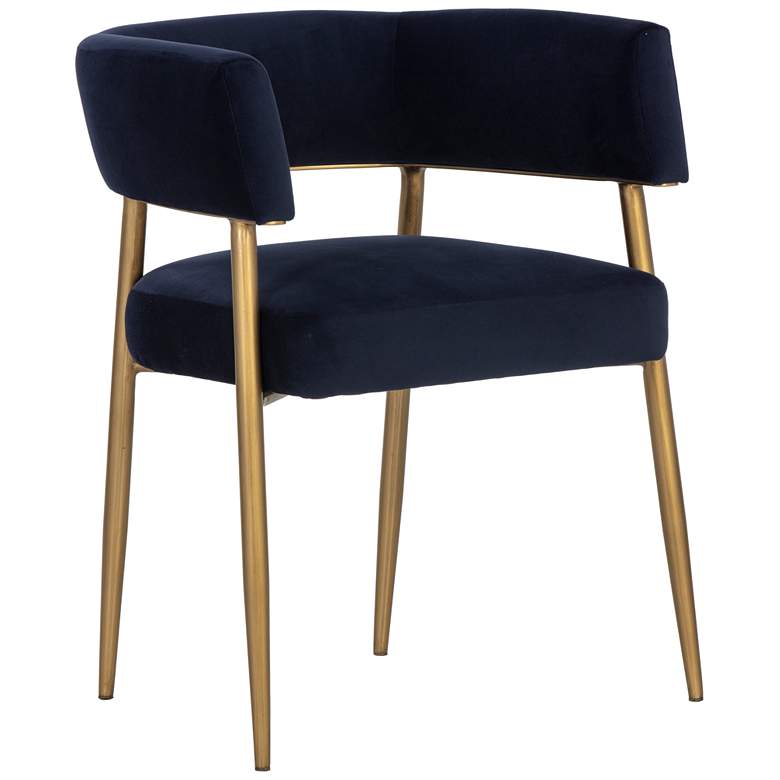 Image 1 Sunpan Maestro Dining Armchair Abbington Navy