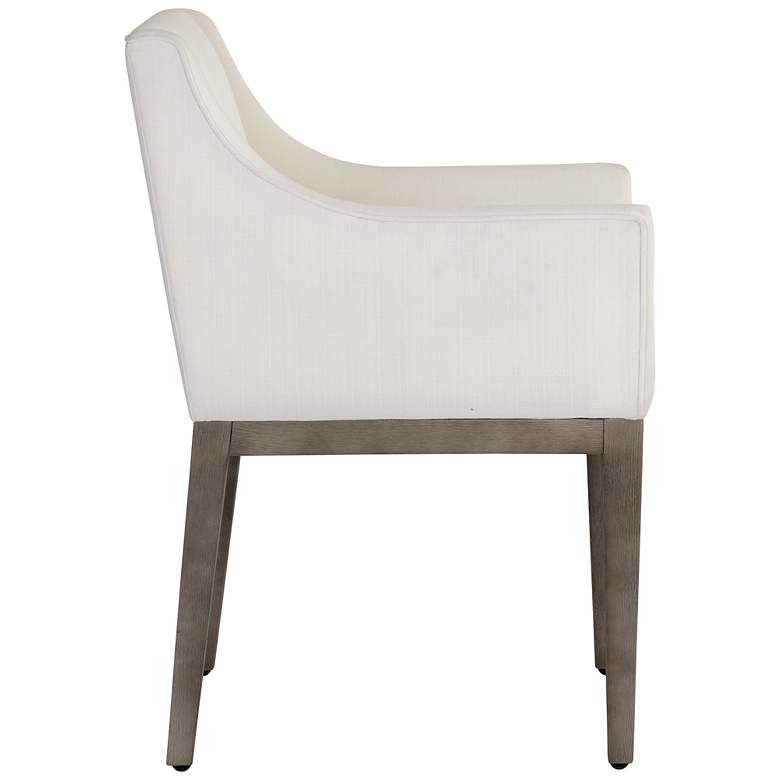 Image 4 Sunpan Malik Dining Armchair Ash Gray Linoso Ivory more views
