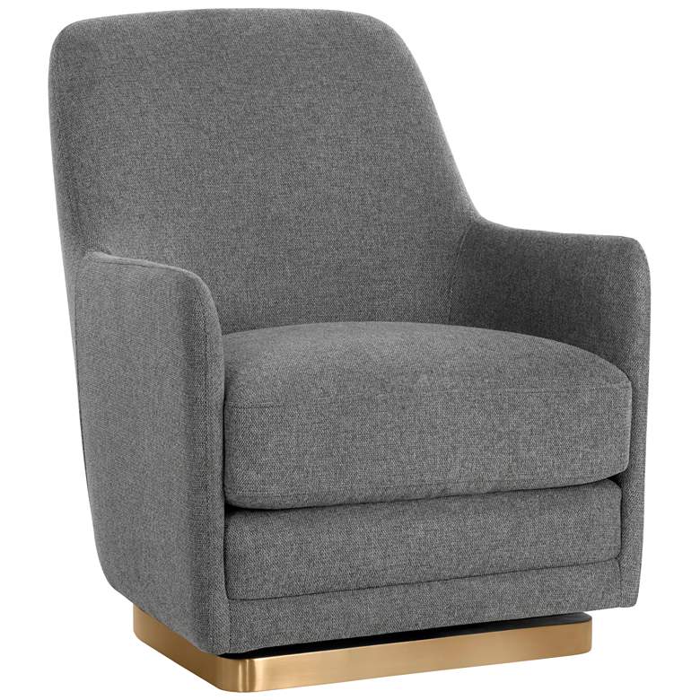 Image 2 Sunpan Marcela Swivel Lounge Chair Belfast Koala Gray