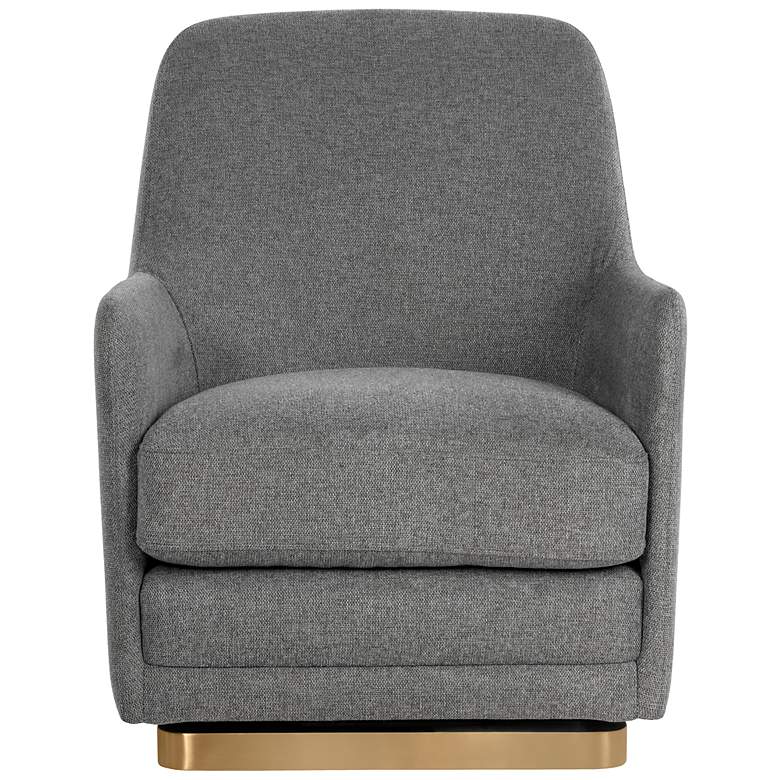 Image 3 Sunpan Marcela Swivel Lounge Chair Belfast Koala Gray more views