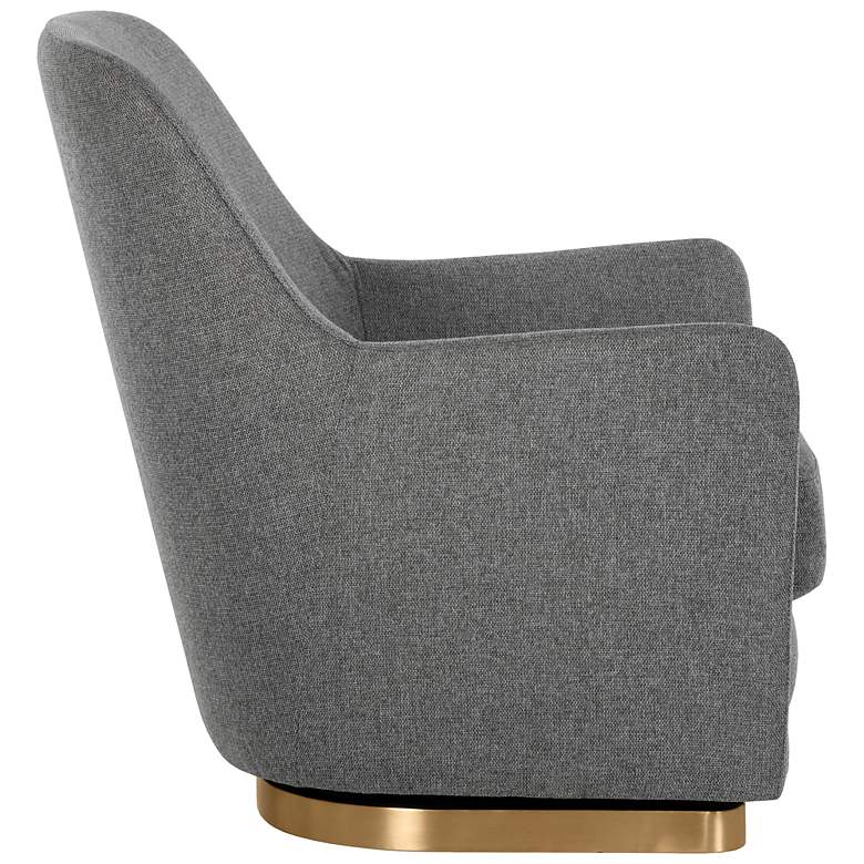 Image 4 Sunpan Marcela Swivel Lounge Chair Belfast Koala Gray more views
