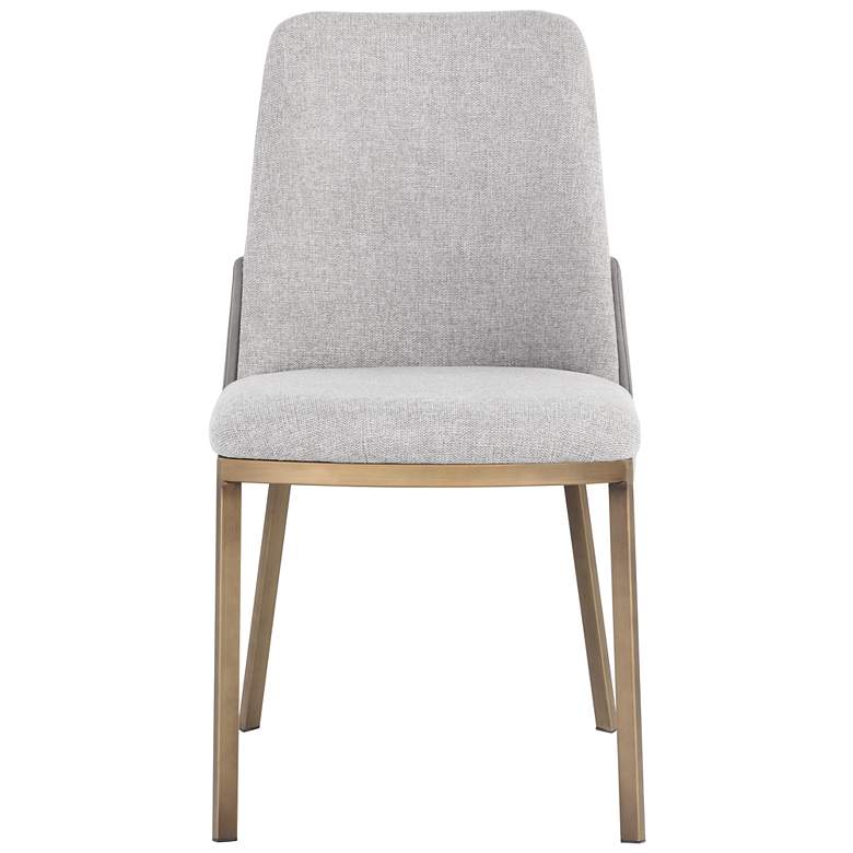 Image 3 Sunpan Marie Dining Chair Belfast Heather Gray and Bravo Metal Set of 2 more views