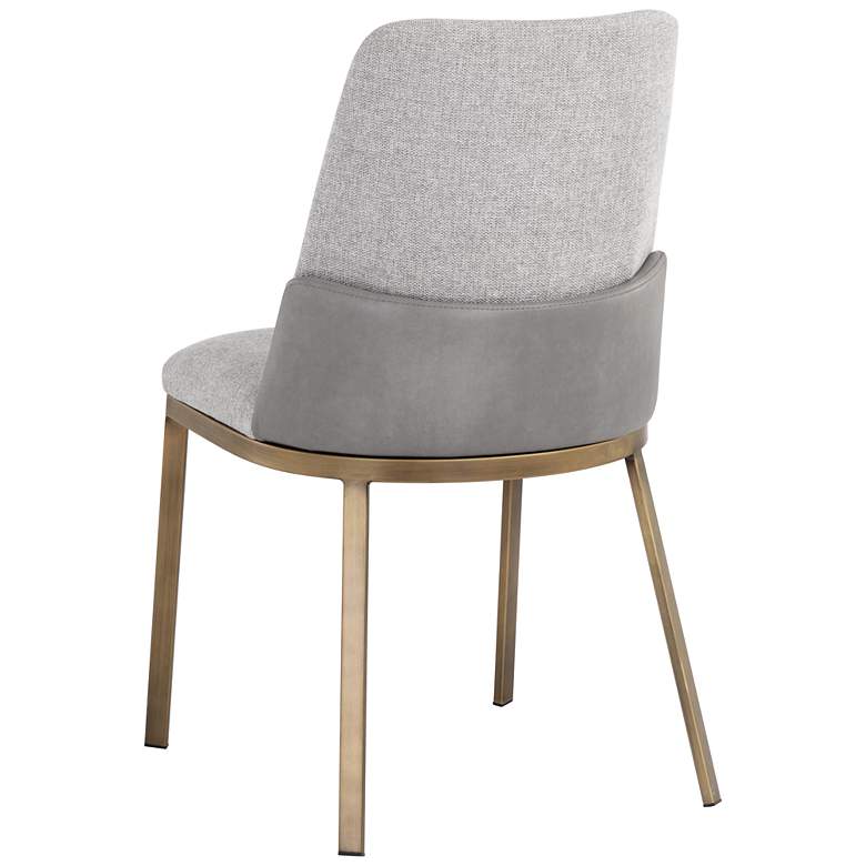 Image 5 Sunpan Marie Dining Chair Belfast Heather Gray and Bravo Metal Set of 2 more views