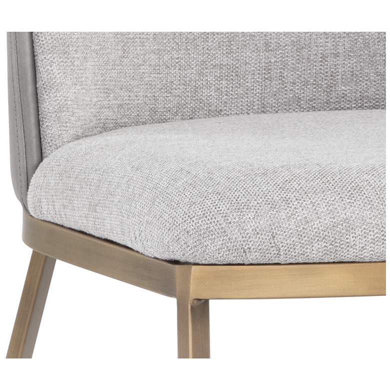 Image 6 Sunpan Marie Dining Chair Belfast Heather Gray and Bravo Metal Set of 2 more views