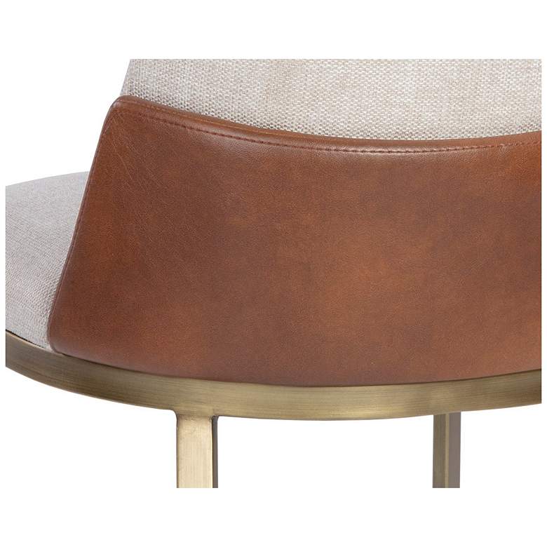 Image 7 Sunpan Marie Dining Chair Belfast Oatmeal and Bravo Cognac Set of 2 more views