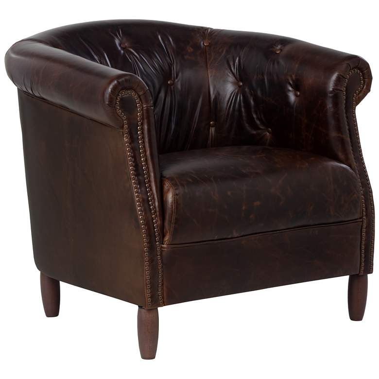 Image 1 Sunpan Marjorie Lounge Chair Chocolate Leather