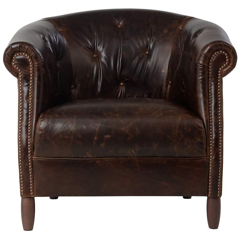 Image 2 Sunpan Marjorie Lounge Chair Chocolate Leather more views