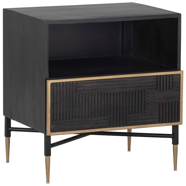Image 1 Sunpan Markwood Nightstand Brass Dark Brown