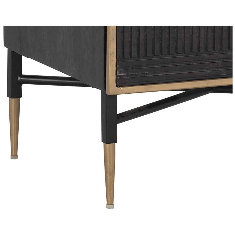 Image 5 Sunpan Markwood Nightstand Brass Dark Brown more views