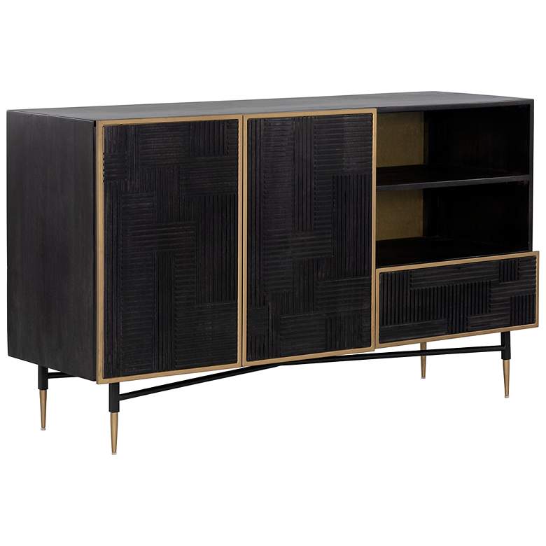Image 2 Sunpan Markwood Sideboard Brass Dark Brown more views