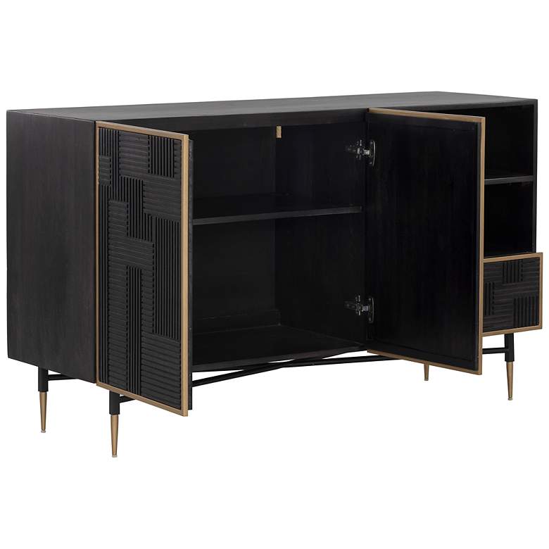 Image 3 Sunpan Markwood Sideboard Brass Dark Brown more views