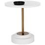 1_Sunpan Marlowe Bistro Table Antique Brass White 27.5"