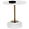 Sunpan Marlowe Bistro Table Antique Brass White 27.5"