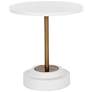 2_Sunpan Marlowe Bistro Table Antique Brass White 27.5" more views