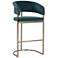 Sunpan Marris Barstool Gold Danny Teal