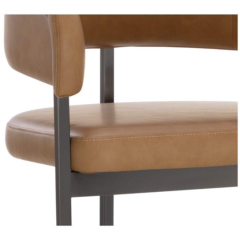 Image 5 Sunpan Marris Barstool Gunmetal Milliken Cognac more views