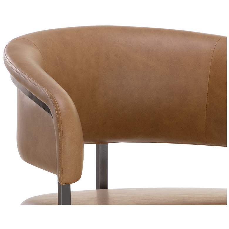 Image 6 Sunpan Marris Barstool Gunmetal Milliken Cognac more views