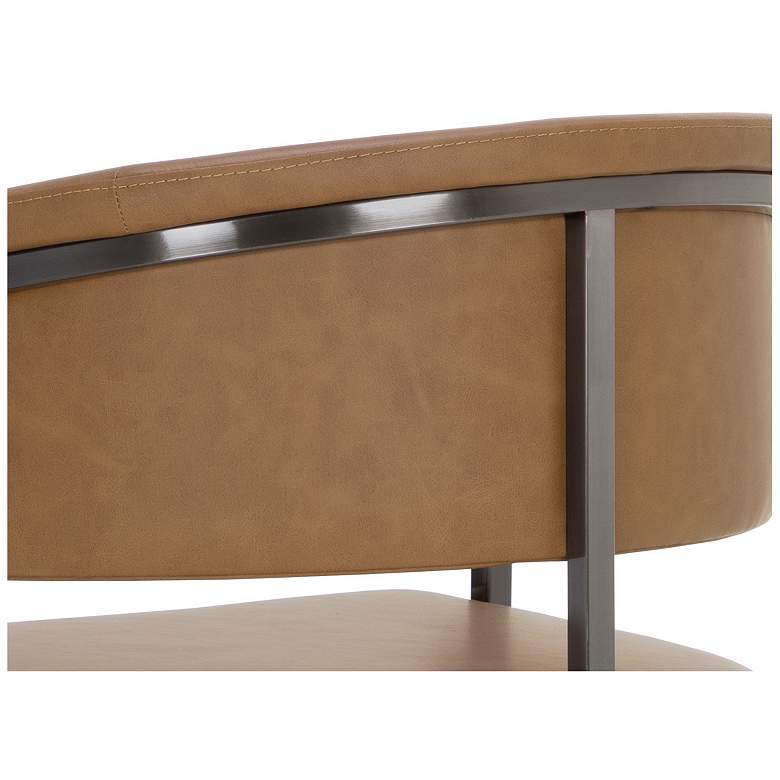 Image 7 Sunpan Marris Barstool Gunmetal Milliken Cognac more views