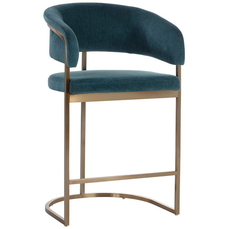 Image 1 Sunpan Marris Counter Stool Gold Danny Teal