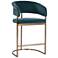 Sunpan Marris Counter Stool Gold Danny Teal
