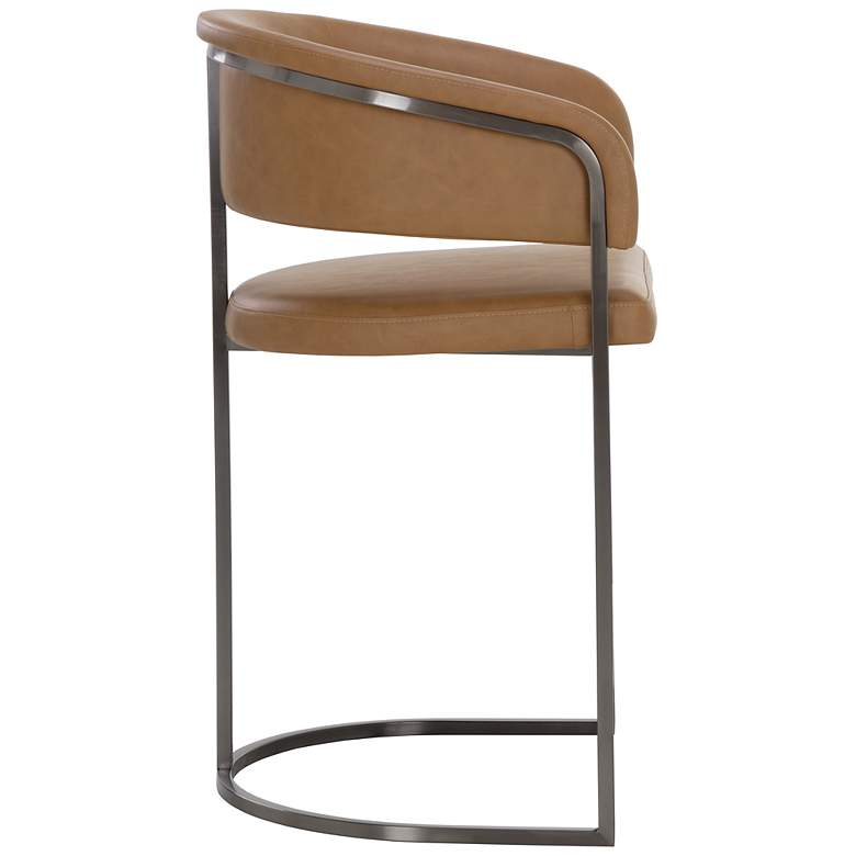 Image 3 Sunpan Marris Counter Stool Gunmetal Milliken Cognac more views