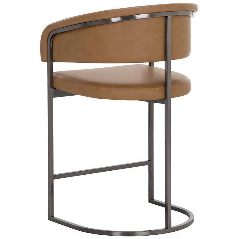 Image 4 Sunpan Marris Counter Stool Gunmetal Milliken Cognac more views