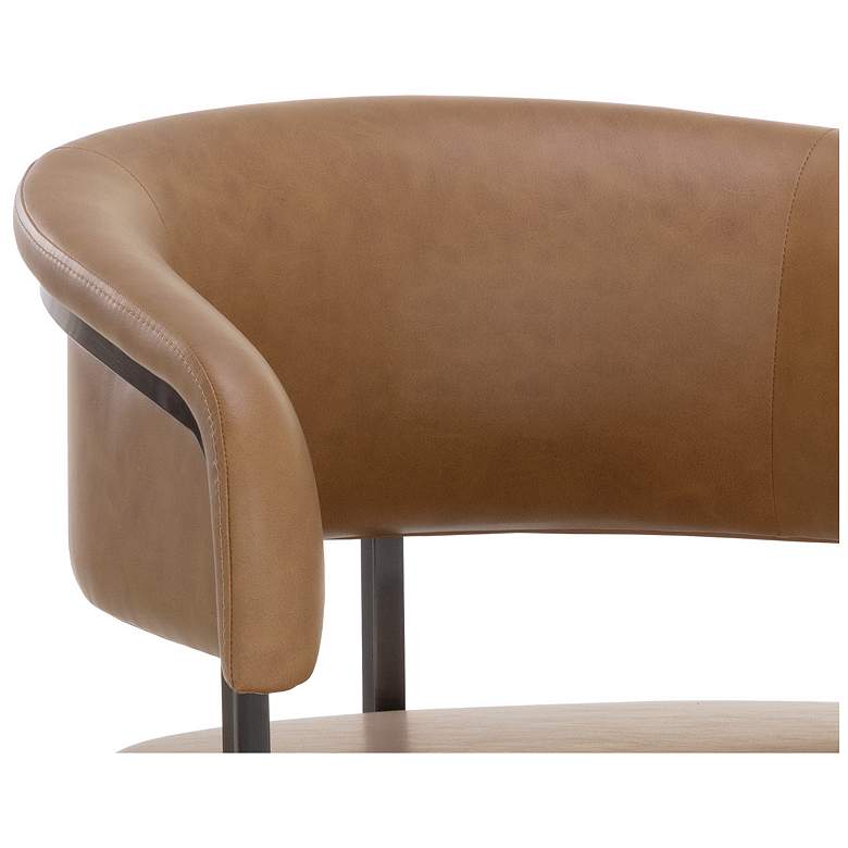 Image 6 Sunpan Marris Counter Stool Gunmetal Milliken Cognac more views