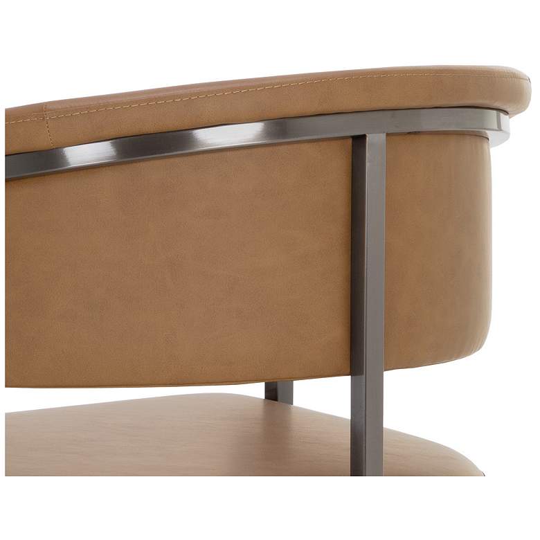 Image 7 Sunpan Marris Counter Stool Gunmetal Milliken Cognac more views