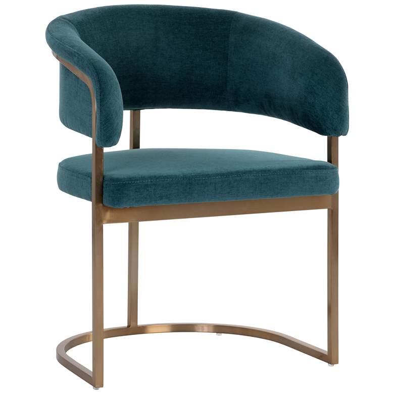 Image 1 Sunpan Marris Dining Armchair Gold Danny Teal