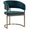 Sunpan Marris Dining Armchair Gold Danny Teal