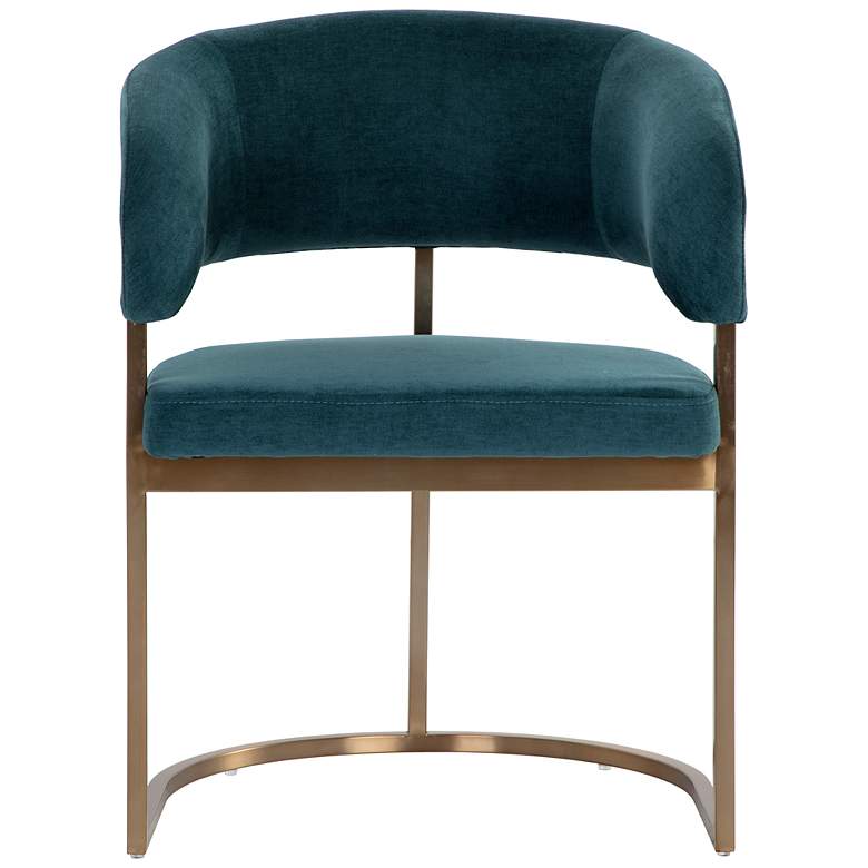 Image 3 Sunpan Marris Dining Armchair Gold Danny Teal more views