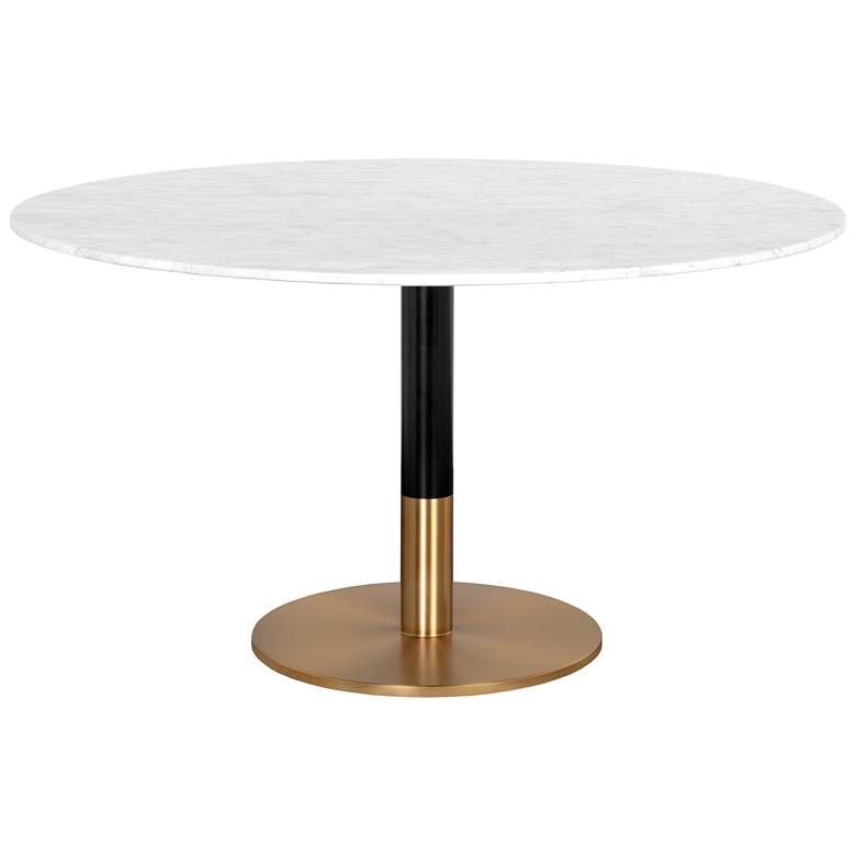 Image 1 Sunpan Massie Dining Table White Marble 54"
