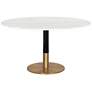 1_Sunpan Massie Dining Table White Marble 54"