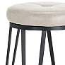 2_Sunpan Matthews 29" Bravo Cream and Black Swivel Bar Stool more views