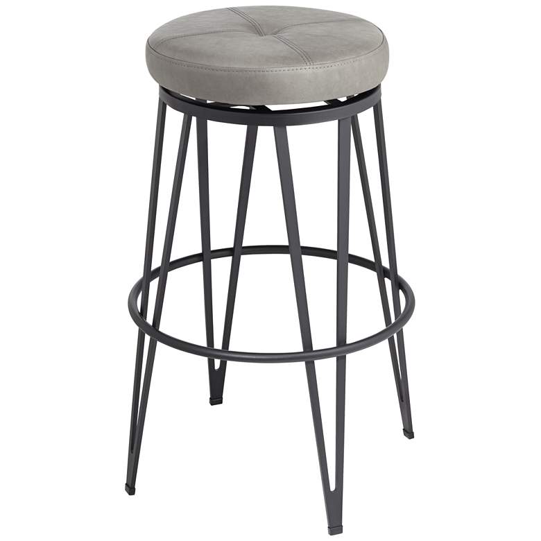Image 2 Sunpan Matthews 29" Bravo Metal and Black Swivel Bar Stool