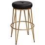 2_Sunpan Matthews 30" Onyx Black and Brass Modern Luxe Swivel Bar Stool