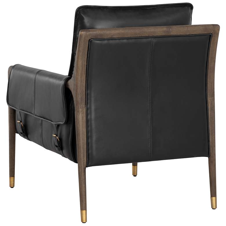 Image 5 Sunpan Mauti Armchair Distressed Brown Cortina Black Leather more views