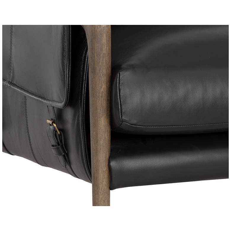 Image 6 Sunpan Mauti Armchair Distressed Brown Cortina Black Leather more views