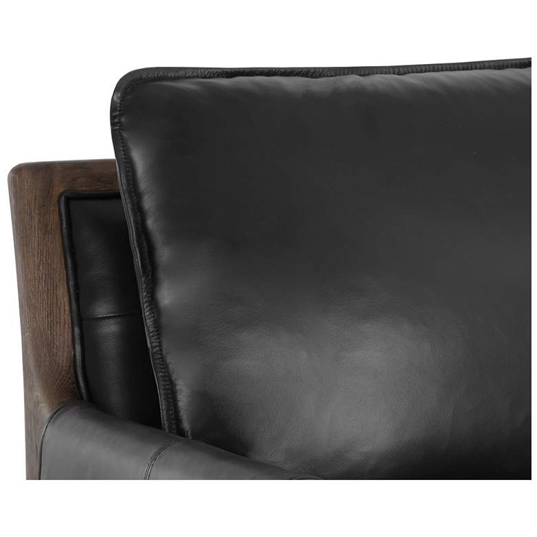 Image 7 Sunpan Mauti Armchair Distressed Brown Cortina Black Leather more views