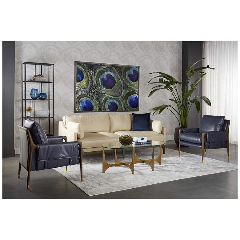 Image 4 Sunpan Mauti Armchair Distressed Brown Cortina Ink Leather more views