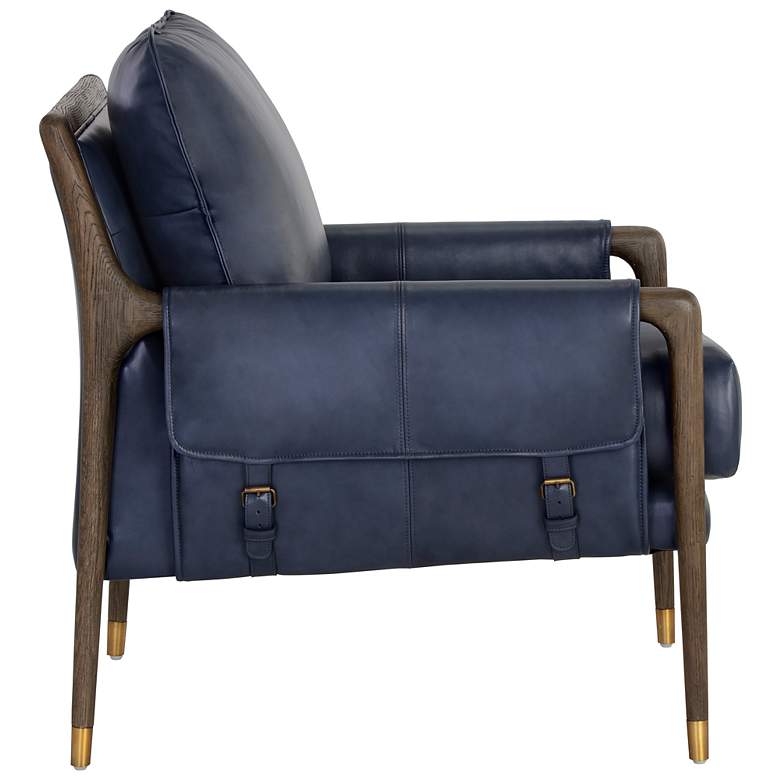 Image 5 Sunpan Mauti Armchair Distressed Brown Cortina Ink Leather more views