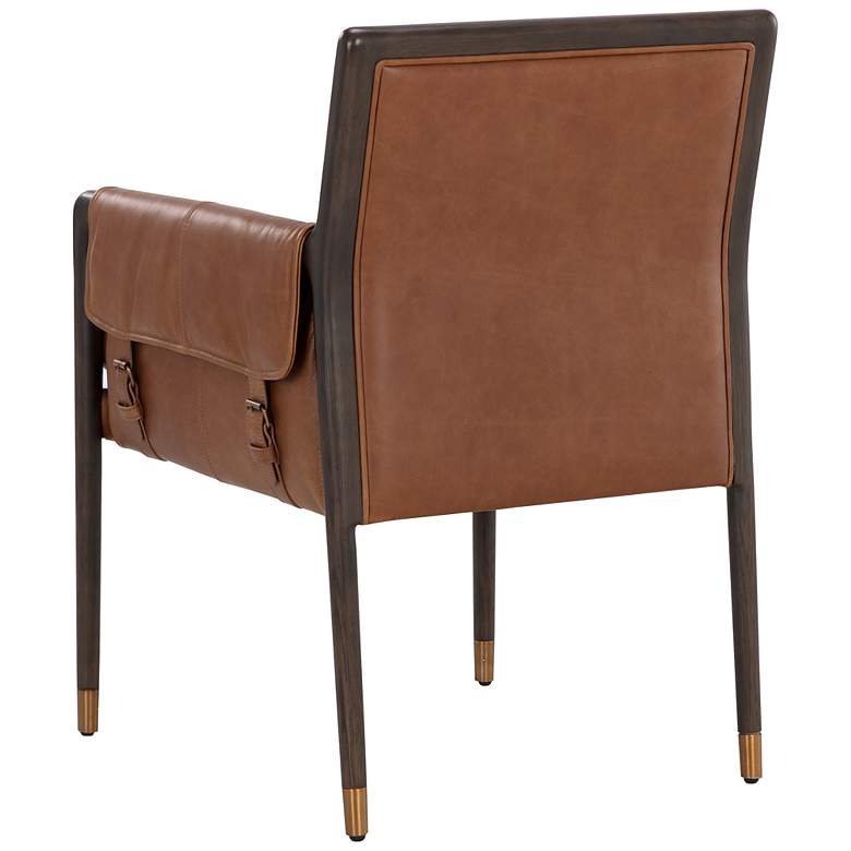 Image 5 Sunpan Mauti Dining Armchair Brown Shalimar Tobacco Leather more views