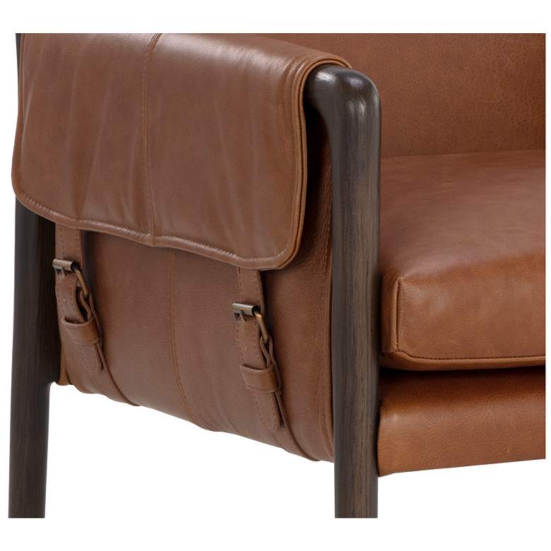 Image 6 Sunpan Mauti Dining Armchair Brown Shalimar Tobacco Leather more views