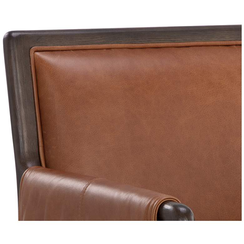 Image 7 Sunpan Mauti Dining Armchair Brown Shalimar Tobacco Leather more views