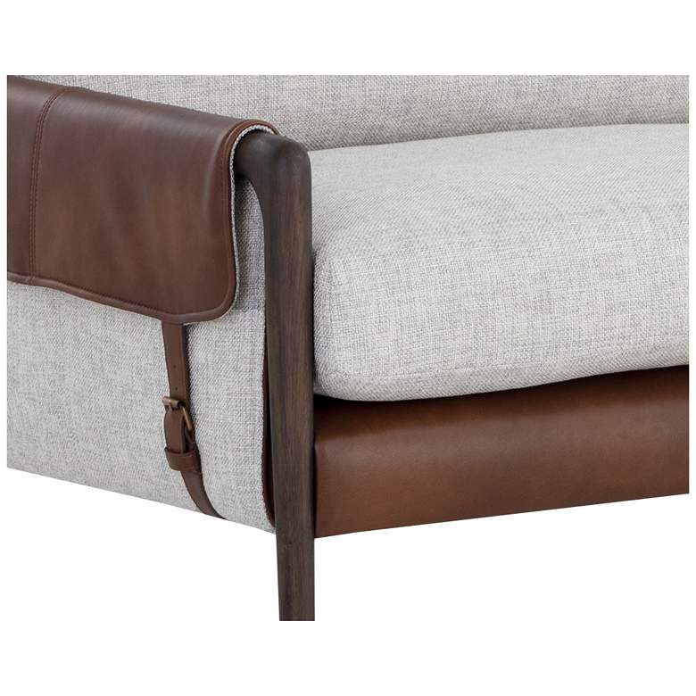 Image 5 Sunpan Mauti Sofa Brown Vault Fog and Bravo Cognac more views