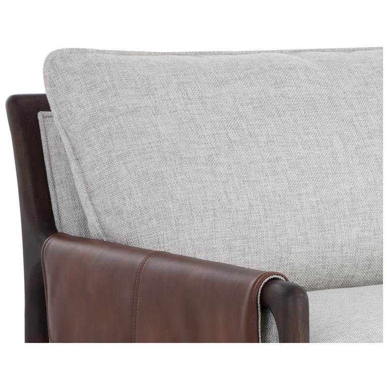 Image 6 Sunpan Mauti Sofa Brown Vault Fog and Bravo Cognac more views