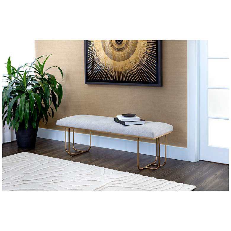 Image 7 Sunpan Maverick Bench Belfast Heather Gray more views