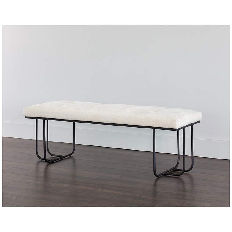 Image 4 Sunpan Maverick Bench Eclipse White more views
