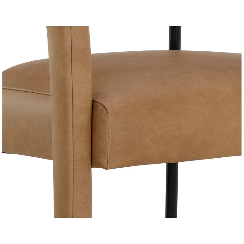 Image 5 Sunpan Mavia Counter Stool Ludlow Sesame Leather more views